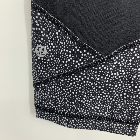 Lululemon Leggings Pace Rival Crop Scatter Star Black Luxtreme - Picture 14 of 15